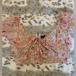 Pink flowered top